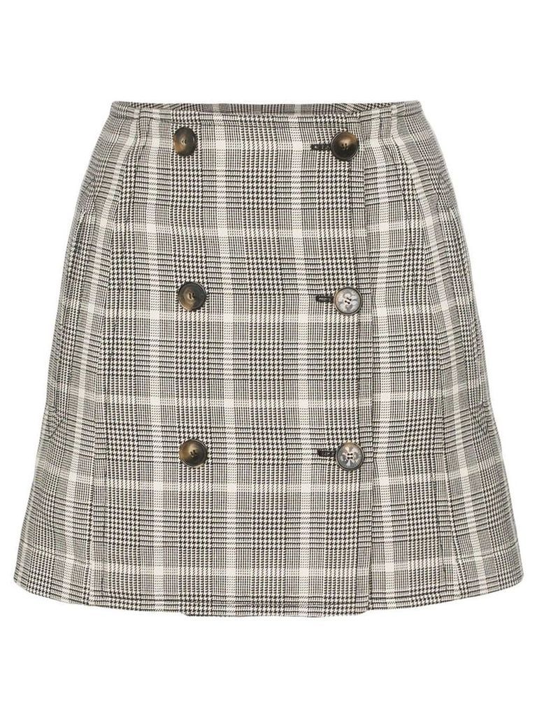 Stella McCartney Prince of Wales checked mini skirt - Brown