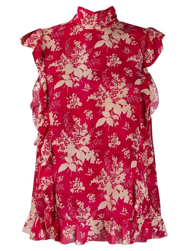 RedValentino floral-print sleeveless blouse