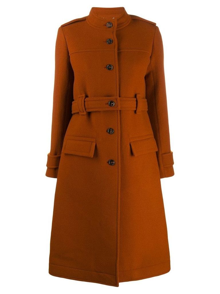 Chloé single-breasted coat - Brown