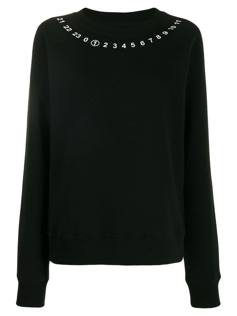Maison Margiela signature number print sweater - Black