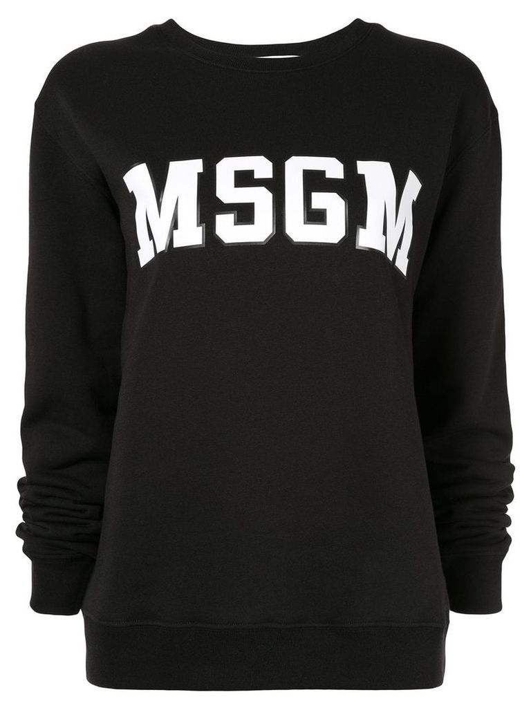 MSGM logo crew neck sweatshirt - Black
