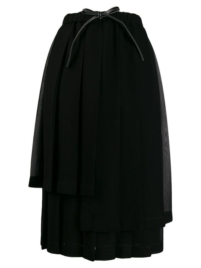 Loewe pleated layer skirt - Black