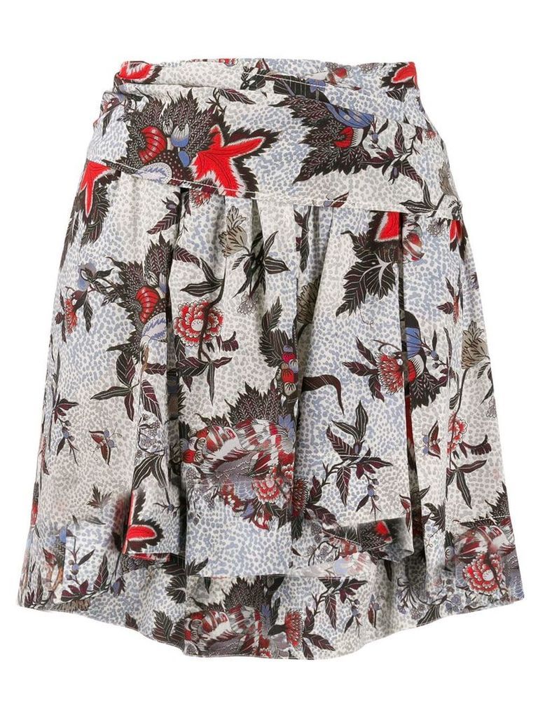 Isabel Marant printed mini skirt - NEUTRALS