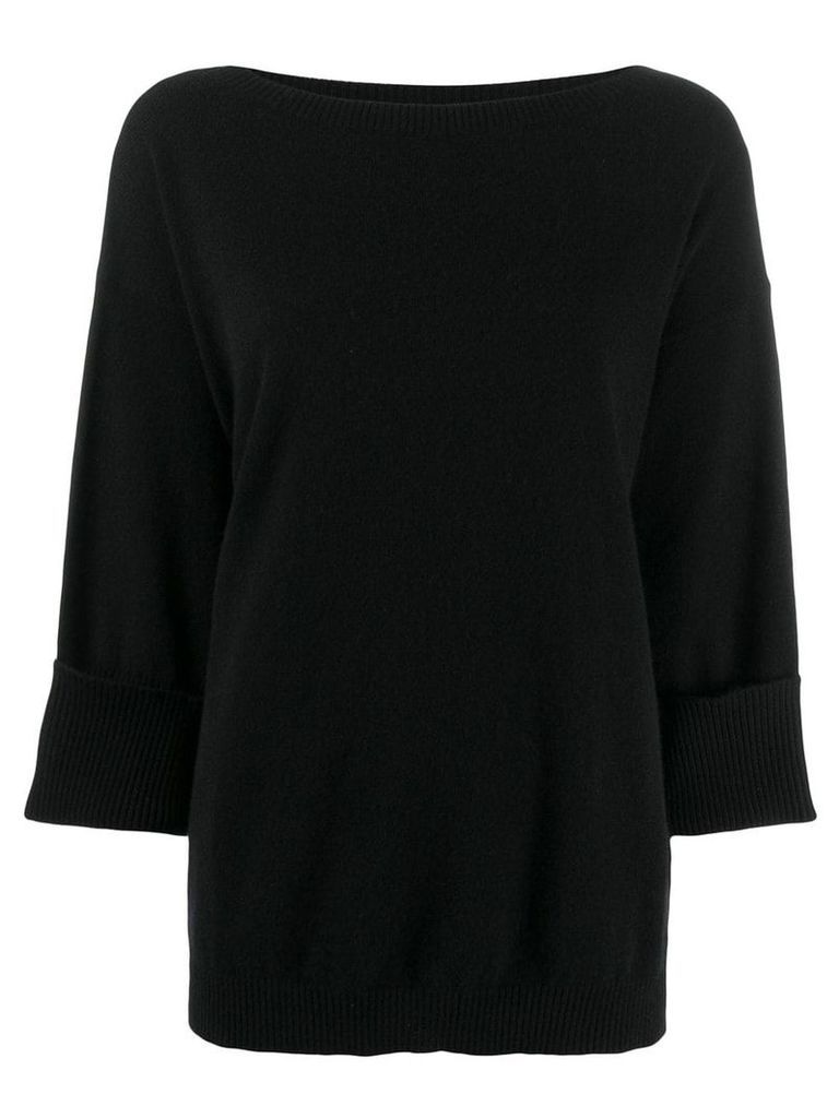 P.A.R.O.S.H. cropped sleeves jumper - Black