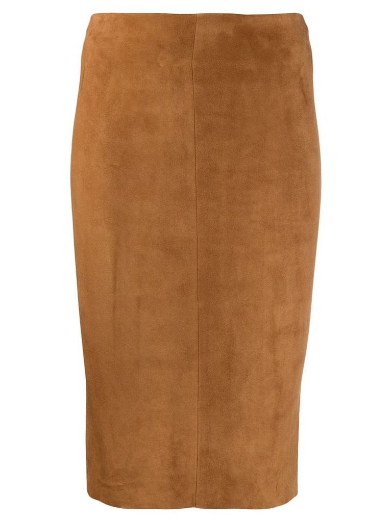 Drome high-rise pencil skirt - Brown