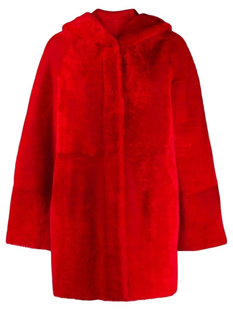 Drome reversible faux fur coat - Red