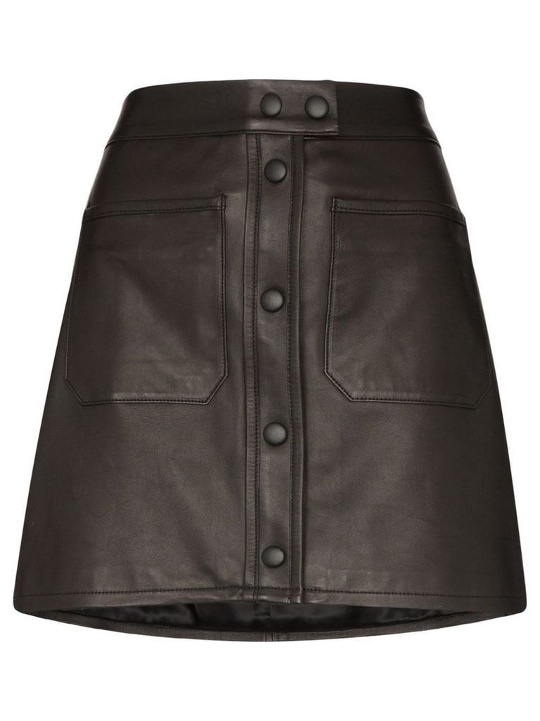 FRAME patch pocket mini-skirt - Black