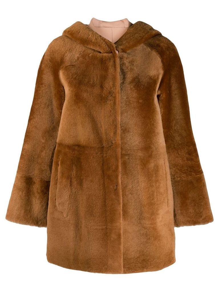 Drome reversible faux fur coat - Brown