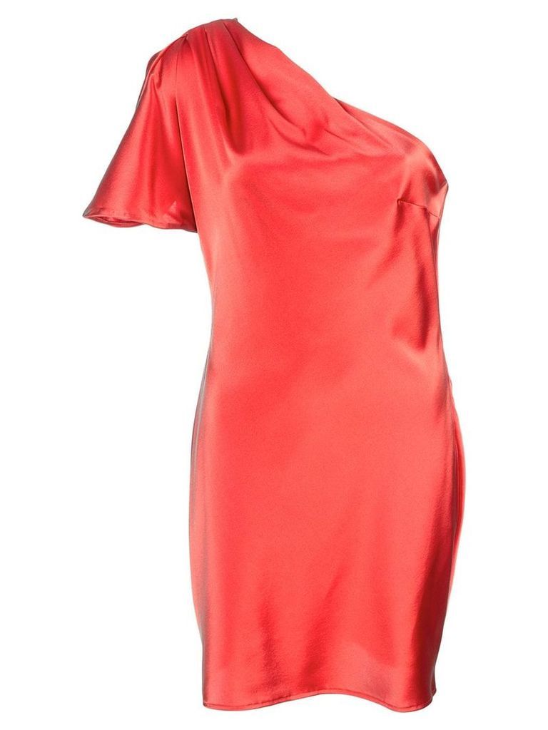 Fleur Du Mal short one-shoulder dress - Red