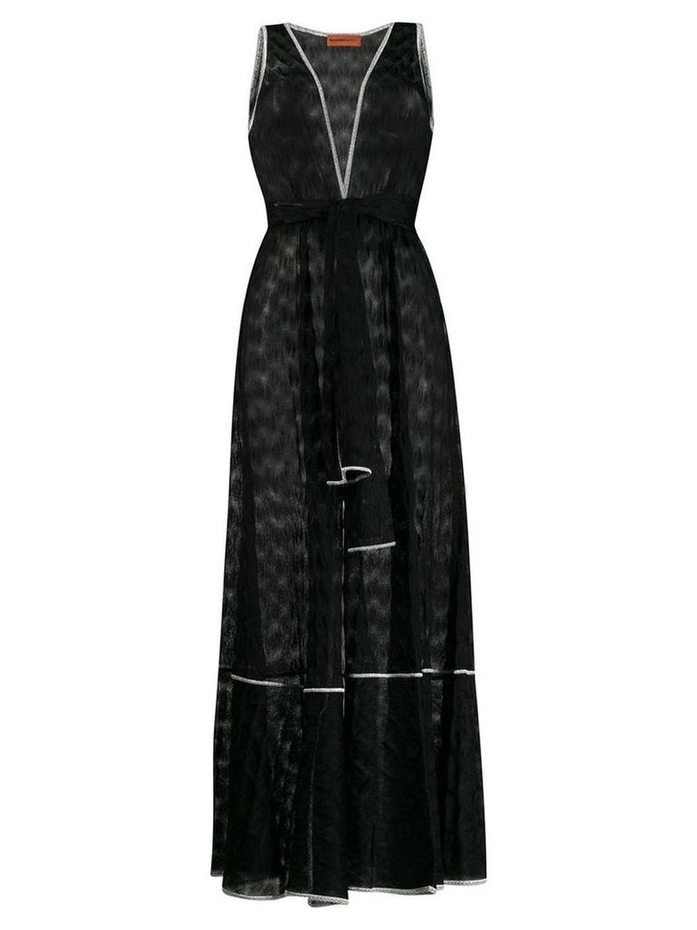 Missoni belted V-neck long dress - Black