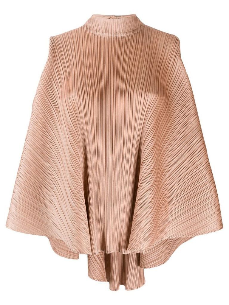 Pleats Please Issey Miyake deconstructed pleated top - NEUTRALS