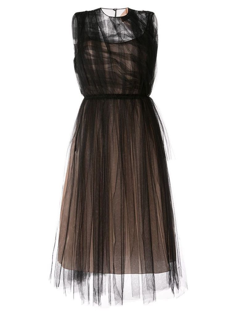 Nº21 ruffled tulle dress - Black