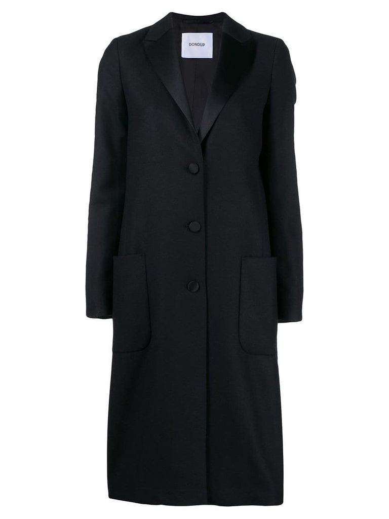 Dondup classic single-breasted coat - Black