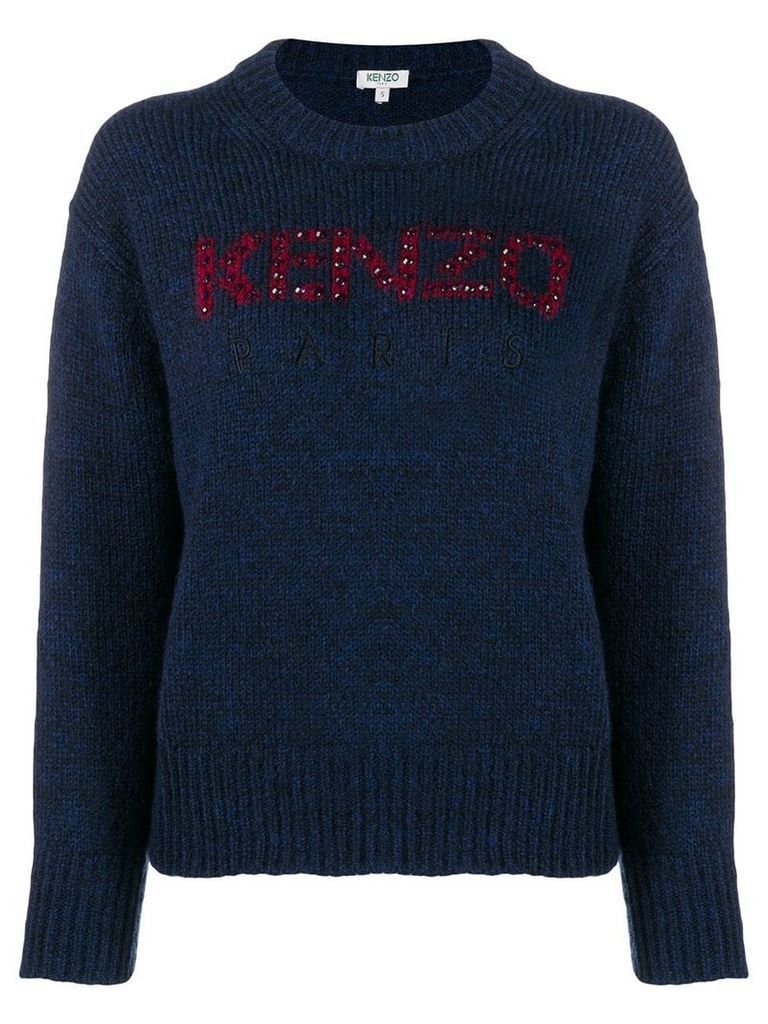 Kenzo embellished logo jumper - Blue