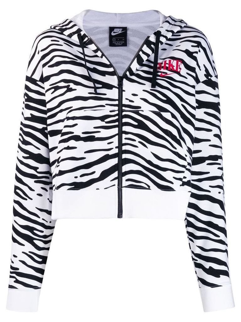 Nike tiger print hoodie - White