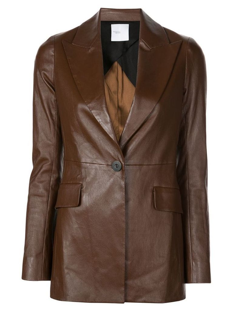 Rosetta Getty textured blazer jacket - Brown
