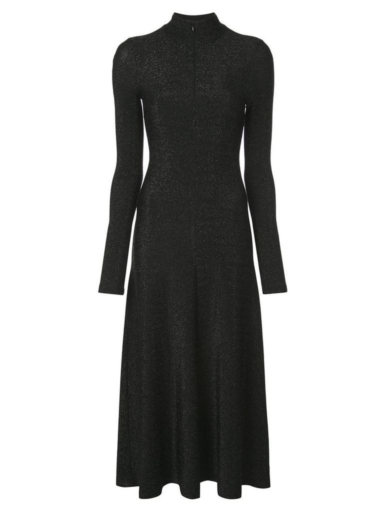 Rosetta Getty longsleeved zip-up dress - Black