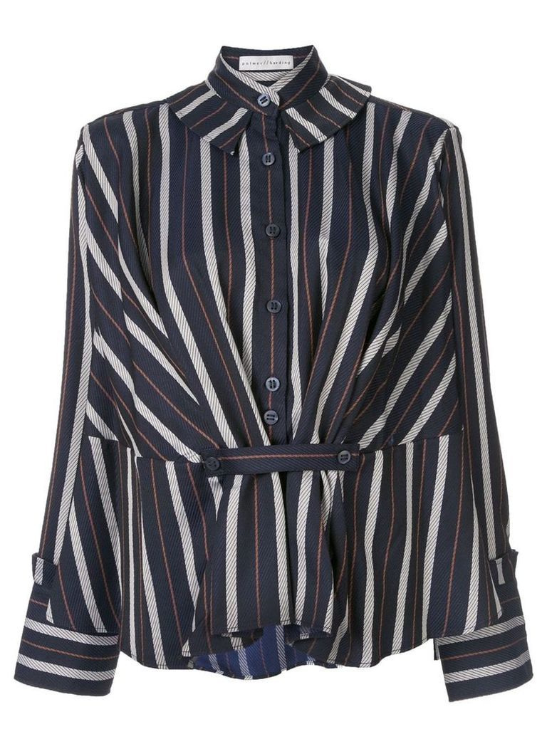 Palmer / Harding striped Rise shirt - Blue