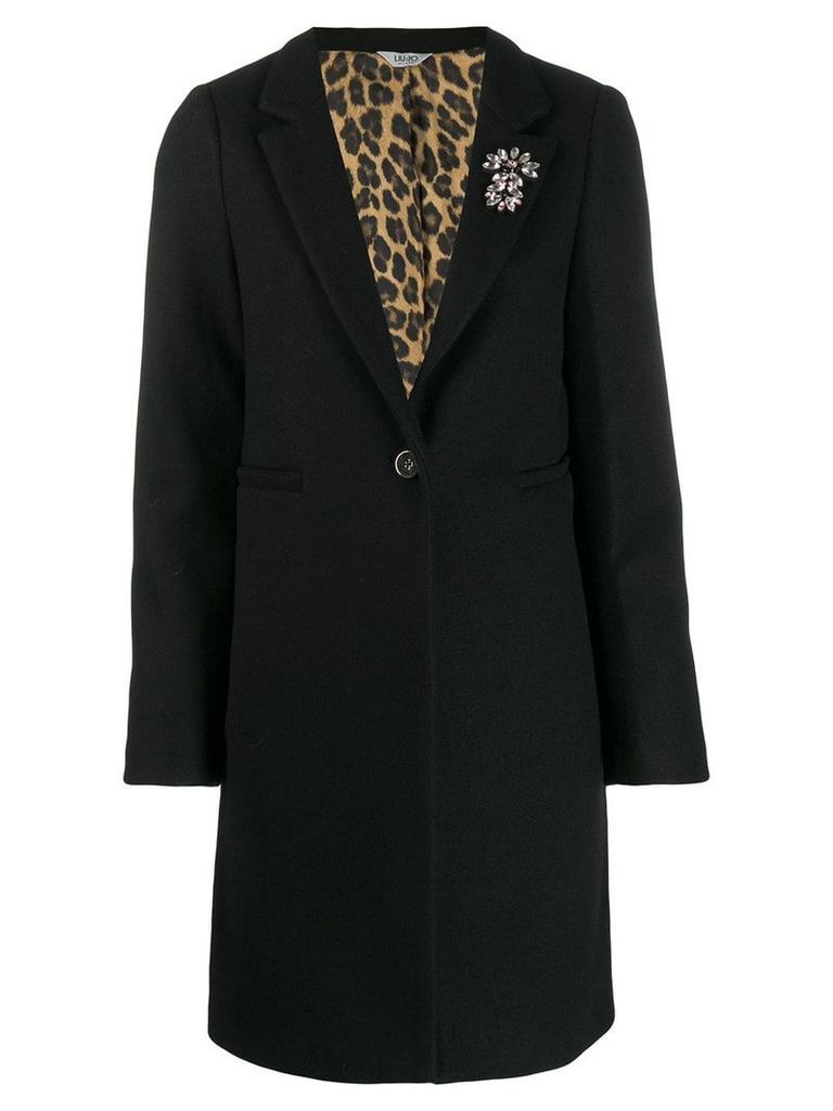 LIU JO single-breasted wool coat - Black
