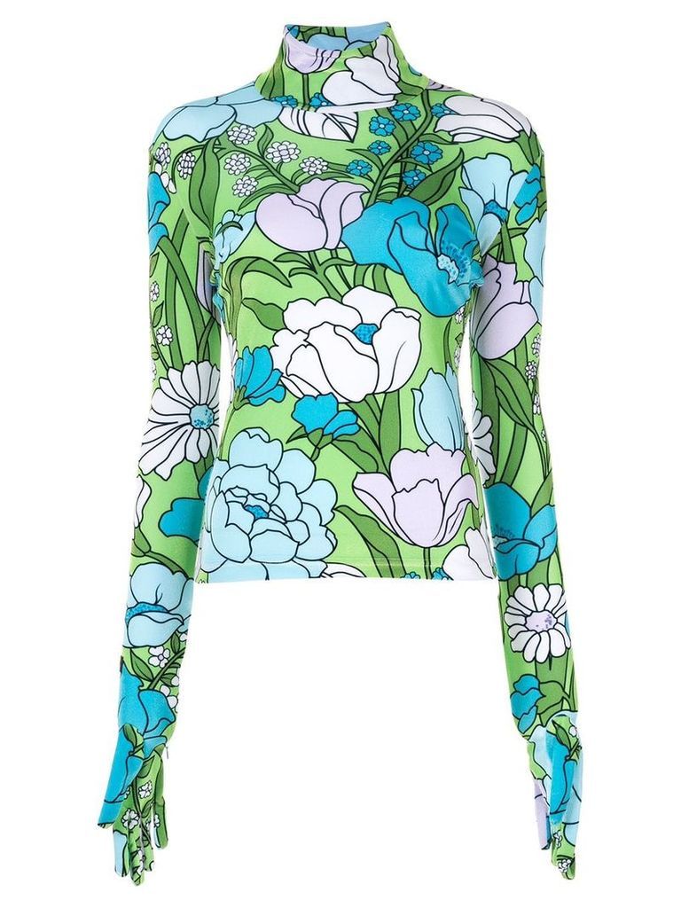 Richard Quinn floral print blouse - Green