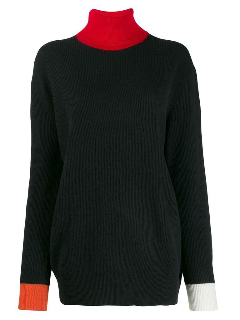 Woolrich colour-block knit sweater - Black