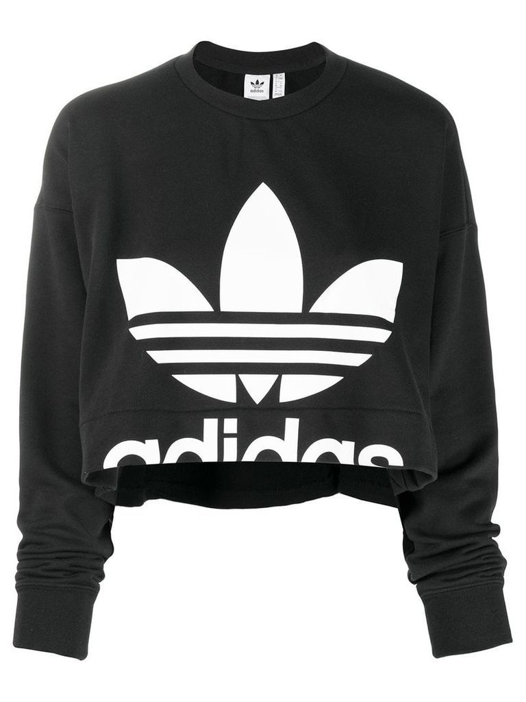 adidas logo print sweatshirt - Black