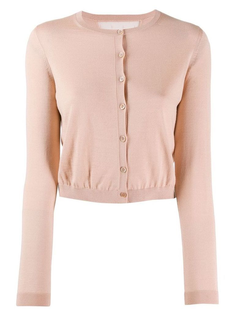 Red Valentino cropped knit cardigan - NEUTRALS