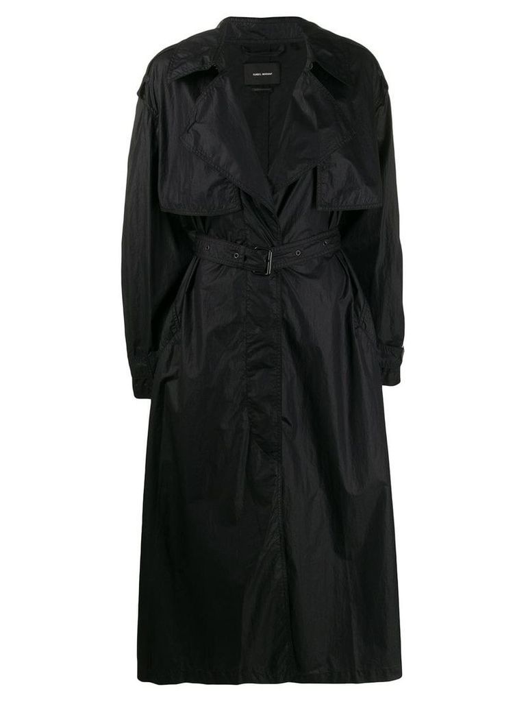 Isabel Marant concealed front trench coat - Black