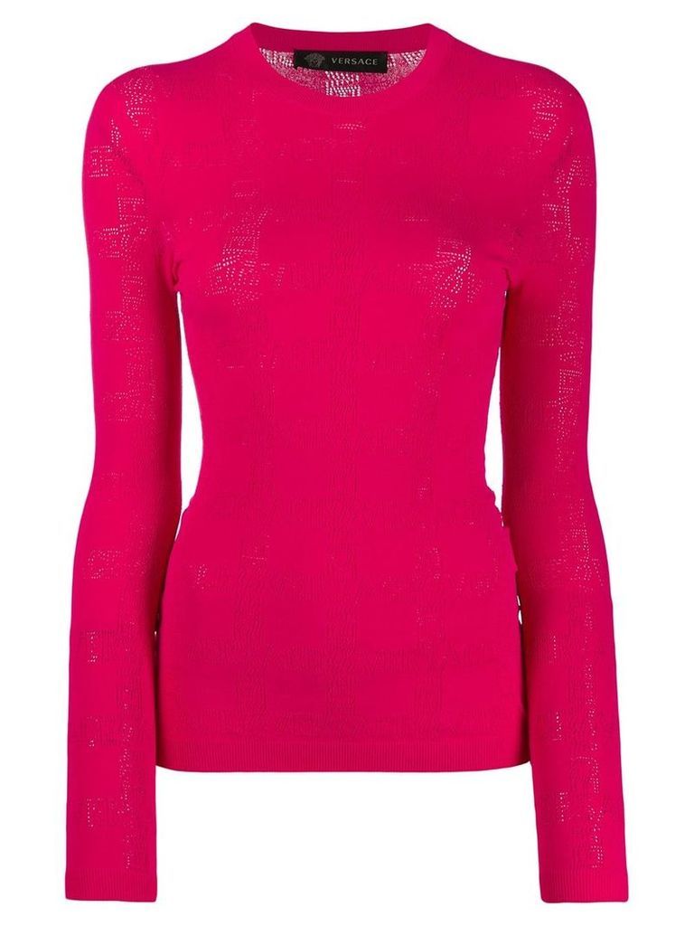 Versace slim fit knitted sweater - PINK