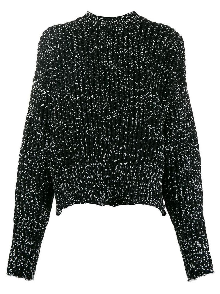 Jil Sander cropped roll-neck knitter jumper - Black