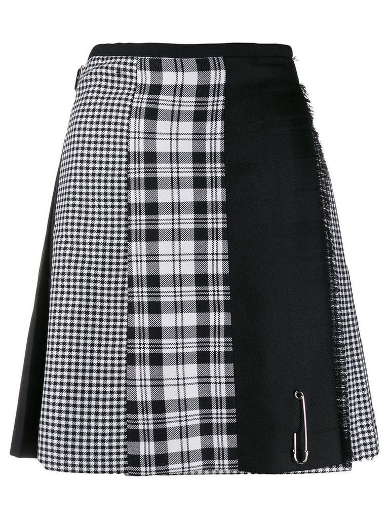 Le Kilt check print panelled skirt - Black