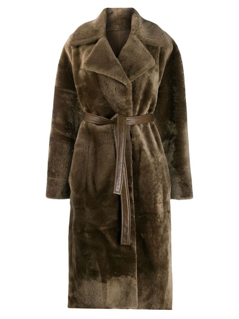 Blancha oversized fur coat - Green