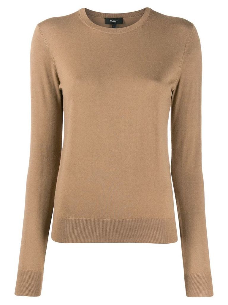 Theory crew neck jumper - Brown