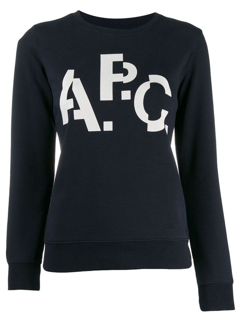 A.P.C. contrast print jumper - Blue