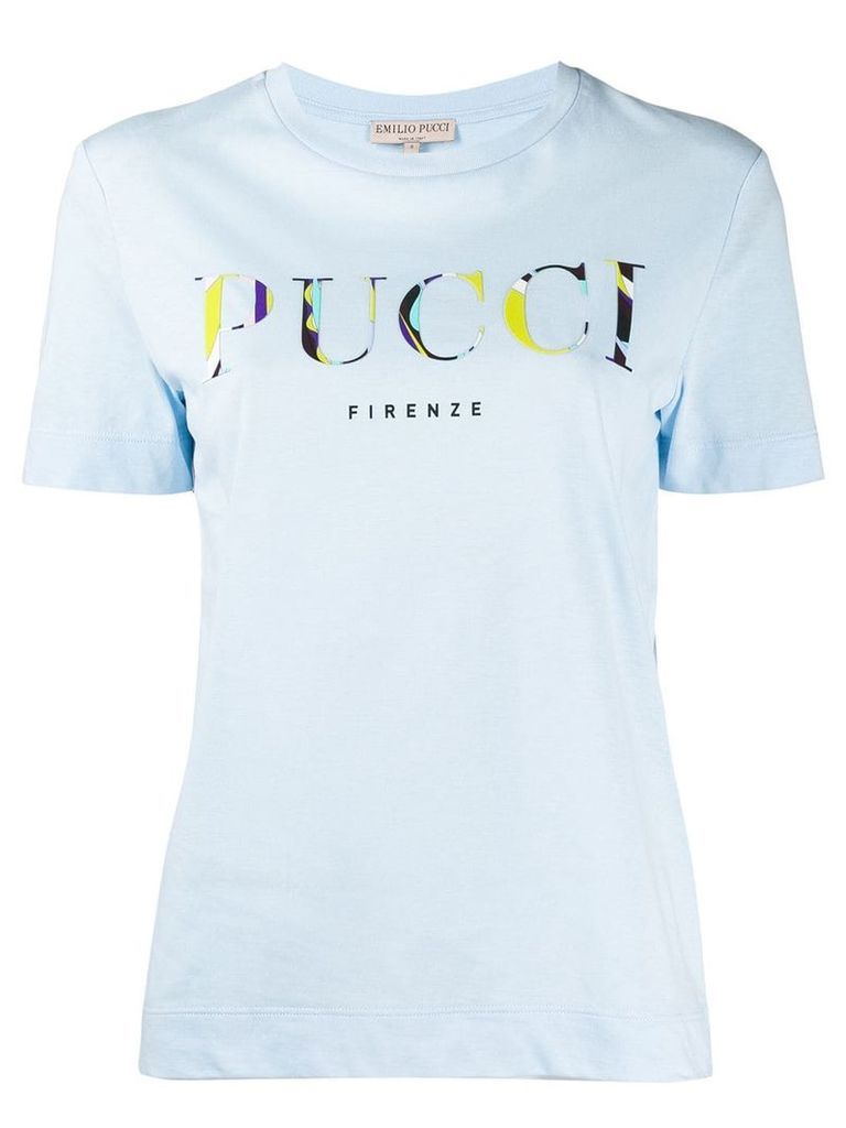 Emilio Pucci logo print T-shirt - Blue