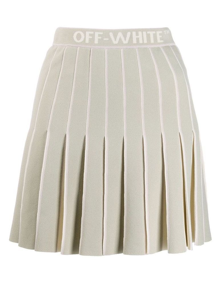 Off-White pleated mini skirt - Grey