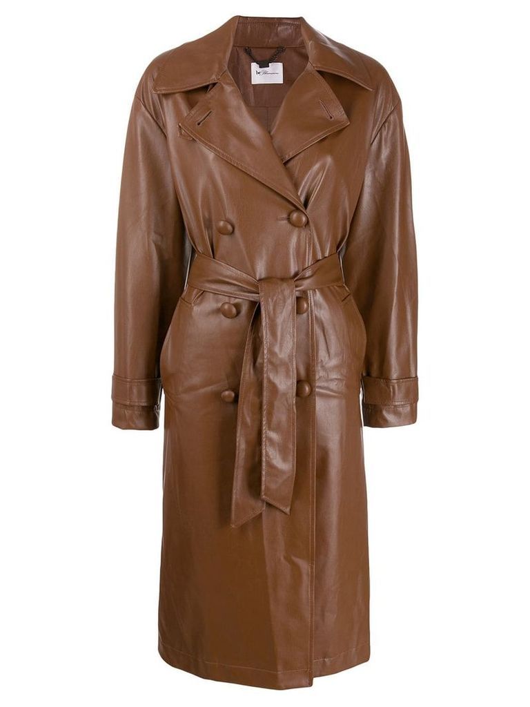 be blumarine belted trench coat - Brown