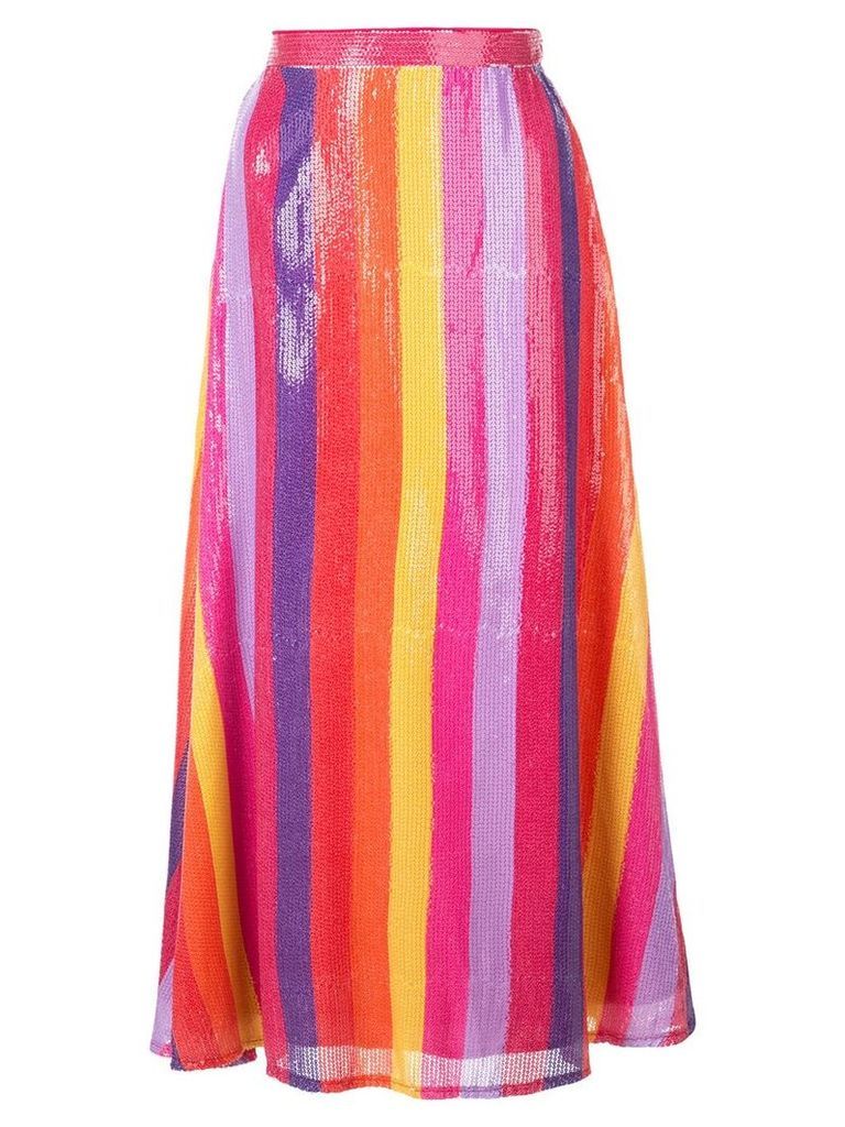 Olivia Rubin stripped sequin skirt - Multicolour