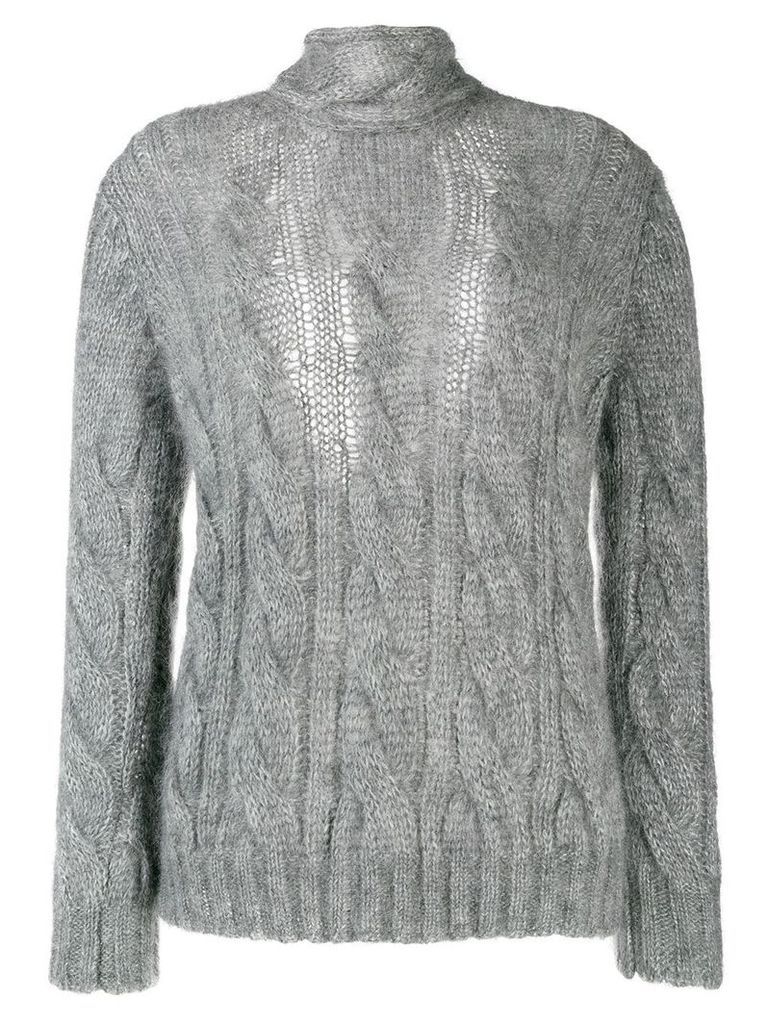 Prada chunky cable knit sweater - Grey