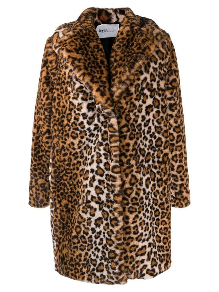 be blumarine faux faux leopard print coat - Brown