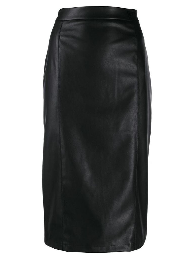 be blumarine faux leather pencil skirt - Black