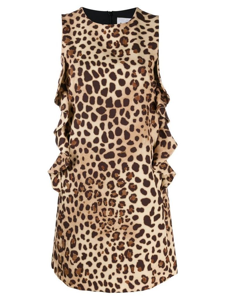 be blumarine leopard print mini dress - Brown