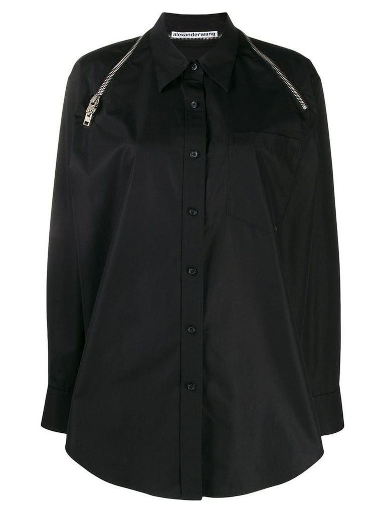 Alexander Wang shoulder zip shirt - Black