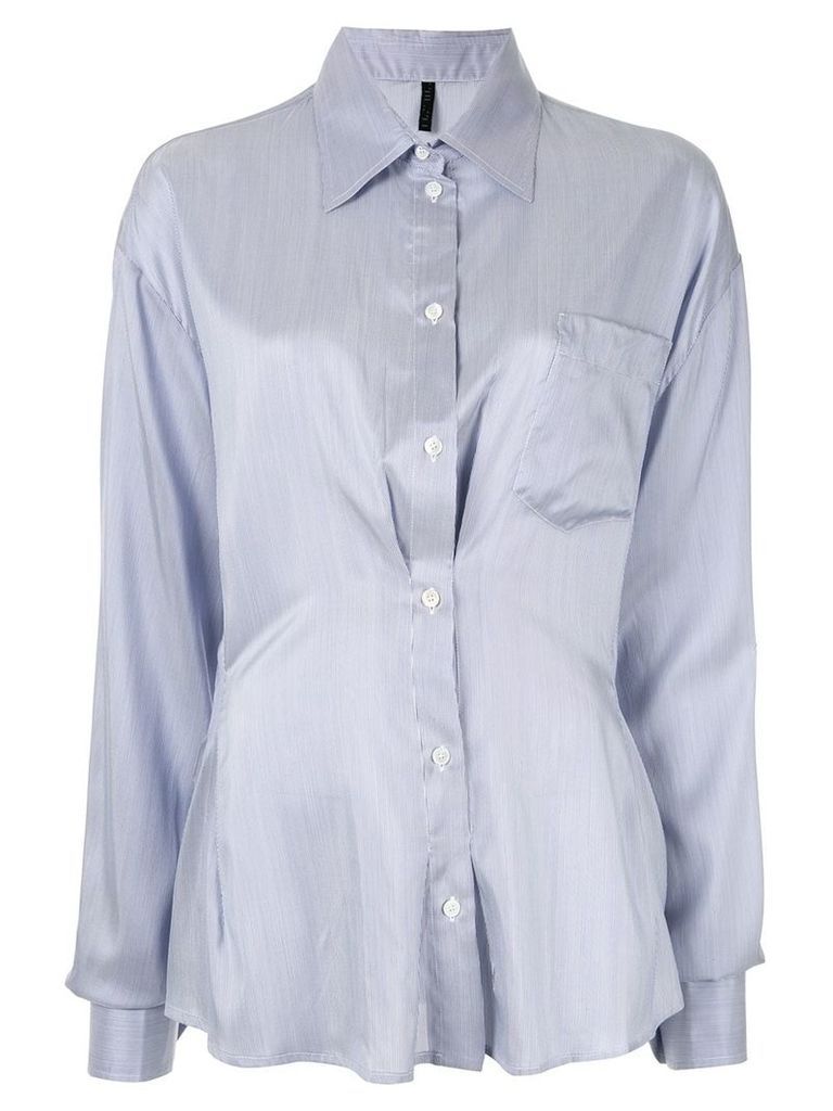 UNRAVEL PROJECT ruched detail shirt - Blue