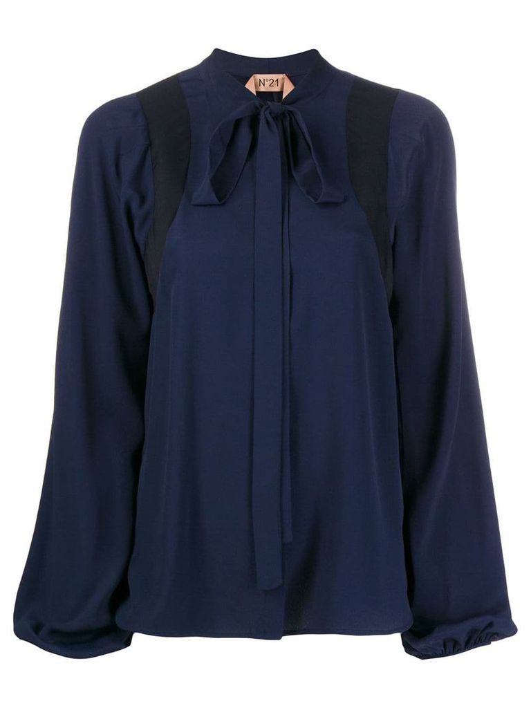 Nº21 pussycat bow long-sleeved blouse - Blue