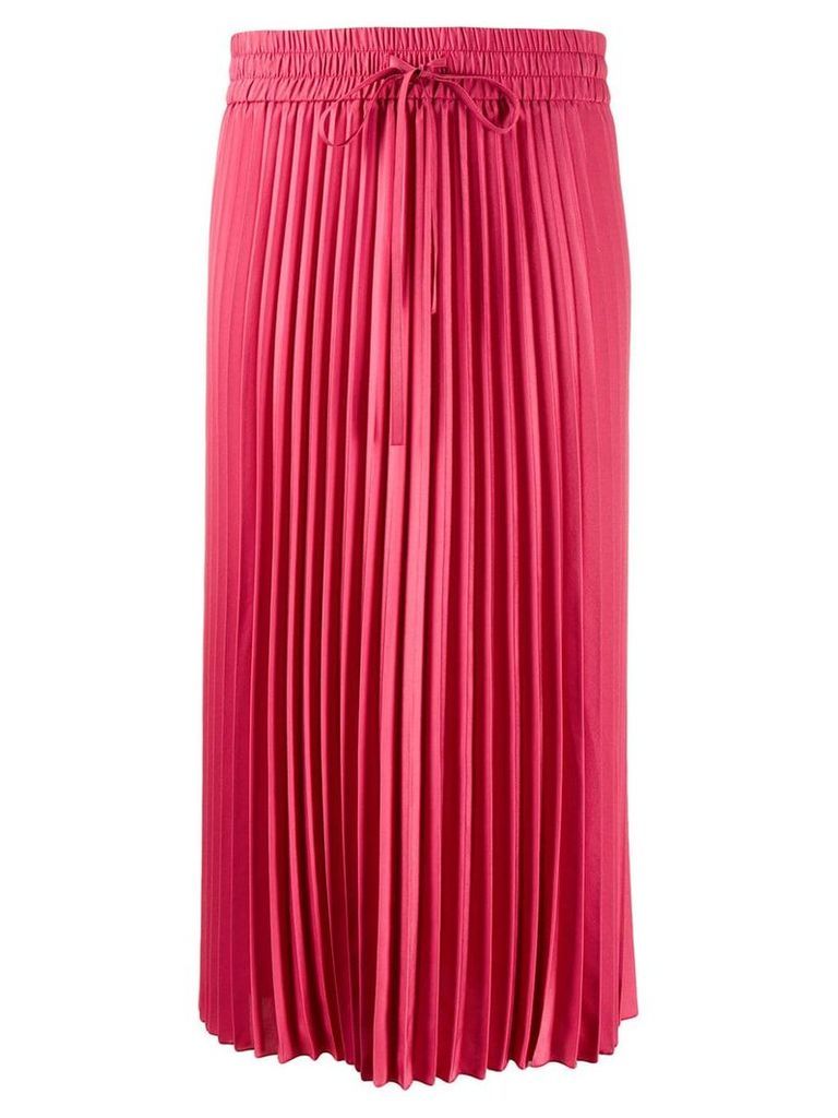 Red Valentino pleated midi skirt - PINK