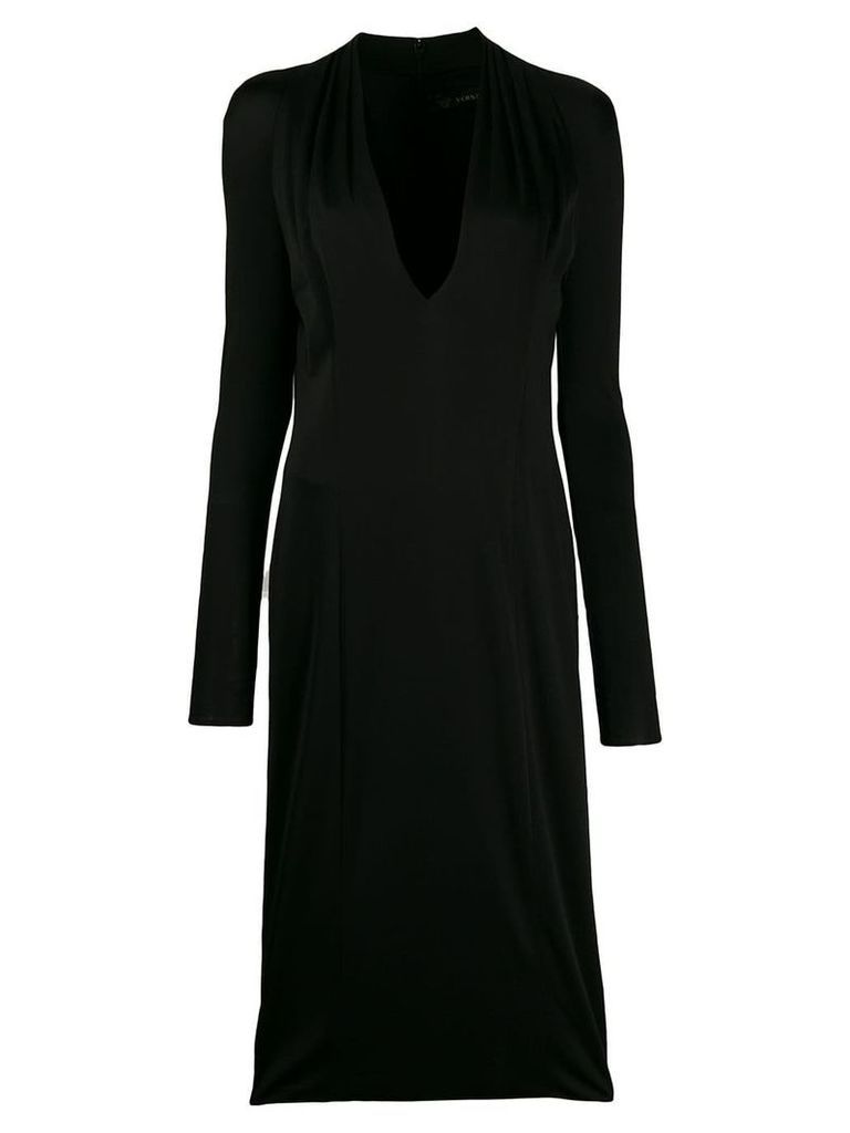 Versace ruched detail dress - Black
