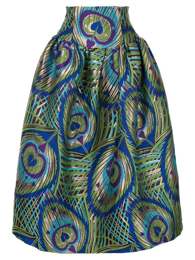 Manish Arora psychedelic heart print skirt - Green