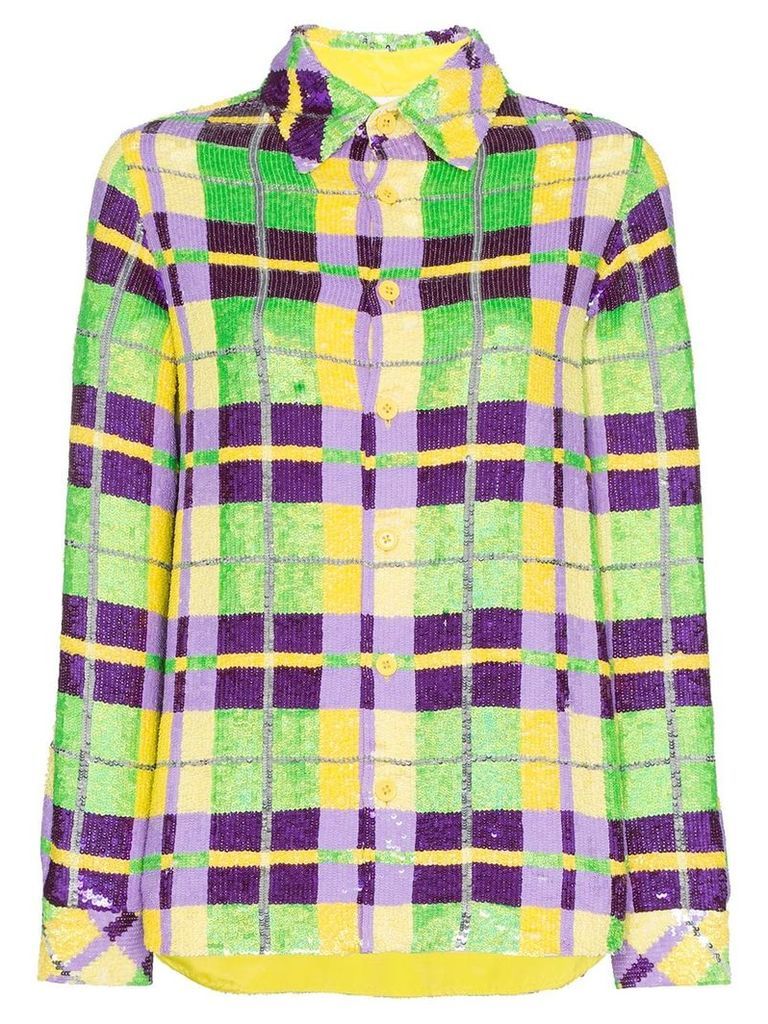 Ashish sequin embellished check shirt - Multicolour