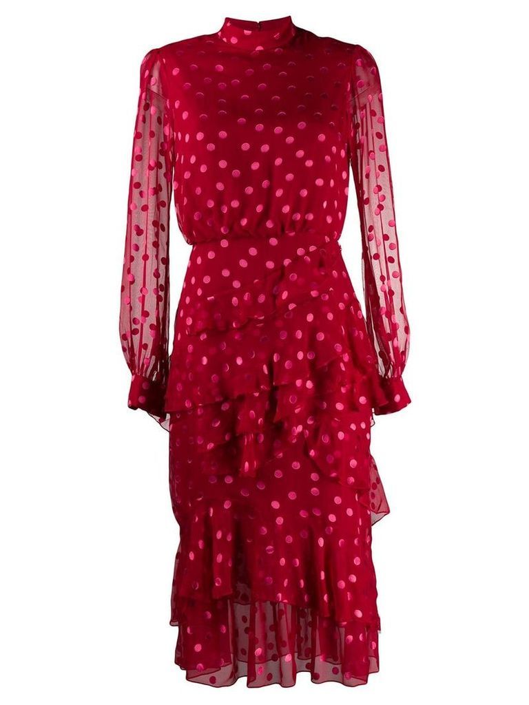 Saloni polka dot dress - Red